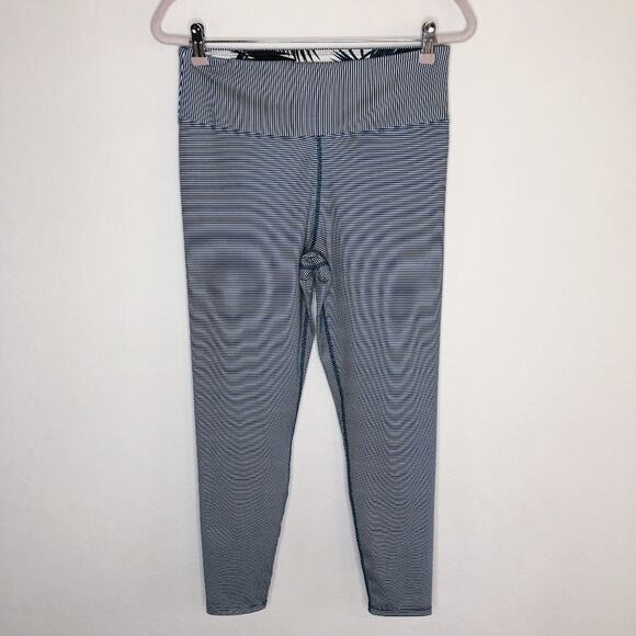 NWOT Nanette Lepore Activewear Celestial Striped Equator Crop Tights Leggings M - Picture 3 of 12